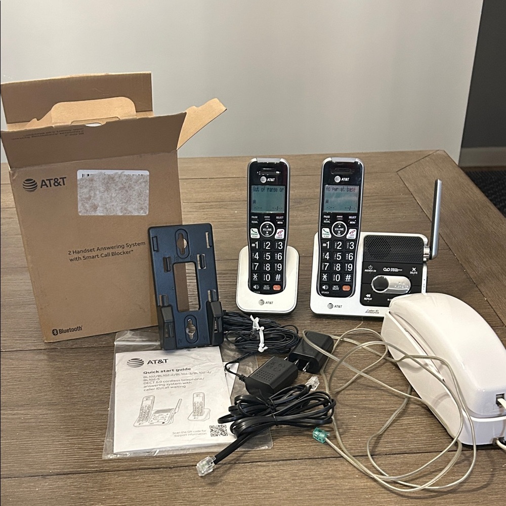 AT&T Cordless Phone System with Smart Call Blocker and bluetooth BL102-2 + one